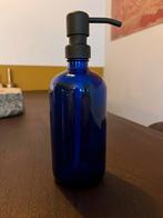 Glazen zeeppomp - blauw/mat zwart., Ophalen of Verzenden, Zo goed als nieuw