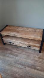 TV-kast van hout en metaal, Gebruikt, 100 tot 150 cm, Ophalen of Verzenden, Minder dan 100 cm