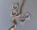 Mooie set vergulde oorbellen en armbanden gold plated, Ophalen of Verzenden, Zo goed als nieuw, Goud