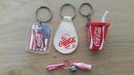 4 verschillende Coca-Cola sleutelhangers (4), Ophalen of Verzenden, Zo goed als nieuw, Merk