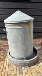 Zinken voerton ton voerbak kippenvoer, Dieren en Toebehoren, Ophalen of Verzenden, Zo goed als nieuw, Drinken en Voederen