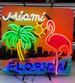 Miami Florida neon licht reclame mancave bar cafe decoratie, Gebruikt, Neon, USA, Lichtbak of (neon) lamp
