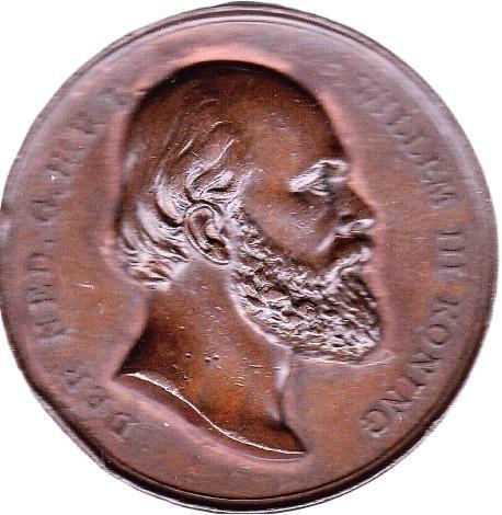 WILLEM III KONING DER NEDERLANDEN 70 VERJAARDAG 1817- 1887, Postzegels en Munten, Penningen en Medailles, Overige materialen, Ophalen of Verzenden