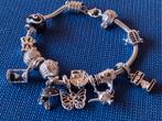 Zilveren armband met 14 zilveren bedels (19 cm.), N.v.t., N.v.t., Nieuw, Ophalen of Verzenden