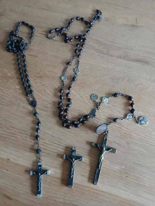 Vintage Rozenkrans & Kruisbeeld Set, Antiek en Kunst, Antiek | Religie, Ophalen of Verzenden