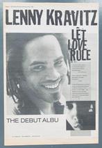 LENNY KRAVITZ vintage 1989 Advertentie LET LOVE RULE, Soul of Nu Soul, Gebruikt, Ophalen of Verzenden, 1980 tot 2000