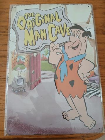 The original mancave (Flintstones) wandbord  beschikbaar voor biedingen