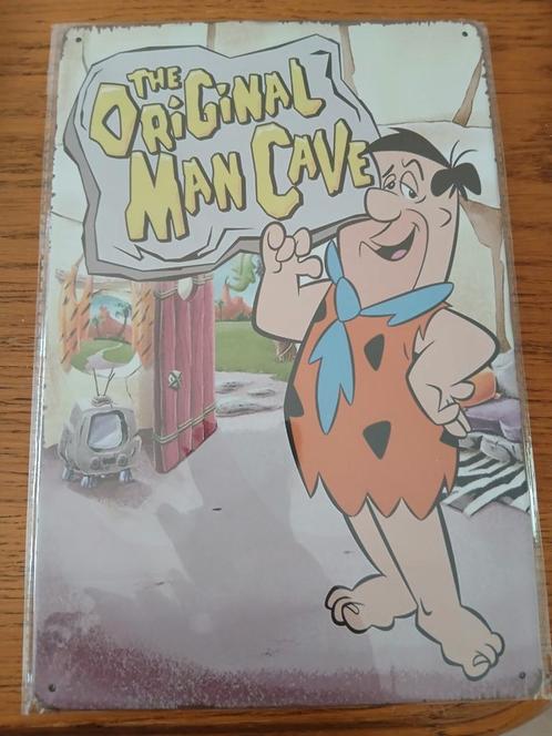 The original mancave (Flintstones) wandbord, Huis en Inrichting, Woonaccessoires | Wanddecoraties, Nieuw, Ophalen of Verzenden