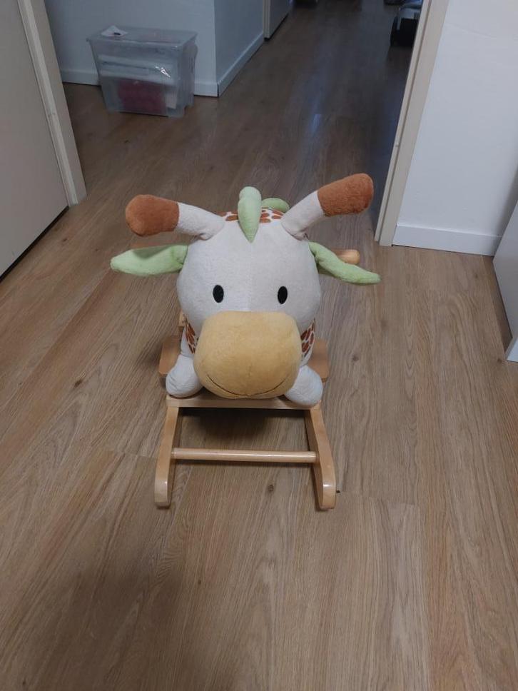 Schommelpaard – Pluche Giraffe met Geluid, Kinderen en Baby's, Speelgoed | Hobbelfiguren, Gebruikt, Ophalen