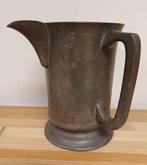 Antieke Tinnen Schenkkan met Gravure - Quart VR, Antiek en Kunst, Antiek | Tin, Ophalen of Verzenden