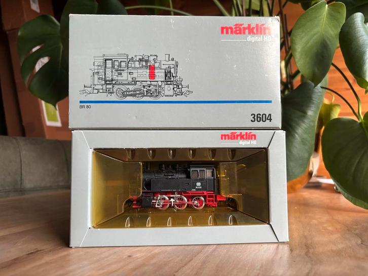 Märklin 3604 Stoomlocomotief BR 80 DB Digitaal, Hobby en Vrije tijd, Modeltreinen | H0, Gebruikt, Locomotief, Wisselstroom, Märklin