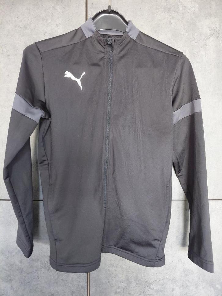 puma jack maat 164 - zwart met grijs boordje en mouwinzet, Kinderen en Baby's, Kinderkleding | Maat 164, Zo goed als nieuw, Jongen of Meisje