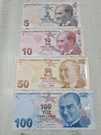 Turkije Lira Set  (4 stuks) UNC, Postzegels en Munten, Bankbiljetten | Europa | Niet-Eurobiljetten, Ophalen of Verzenden, Overige landen