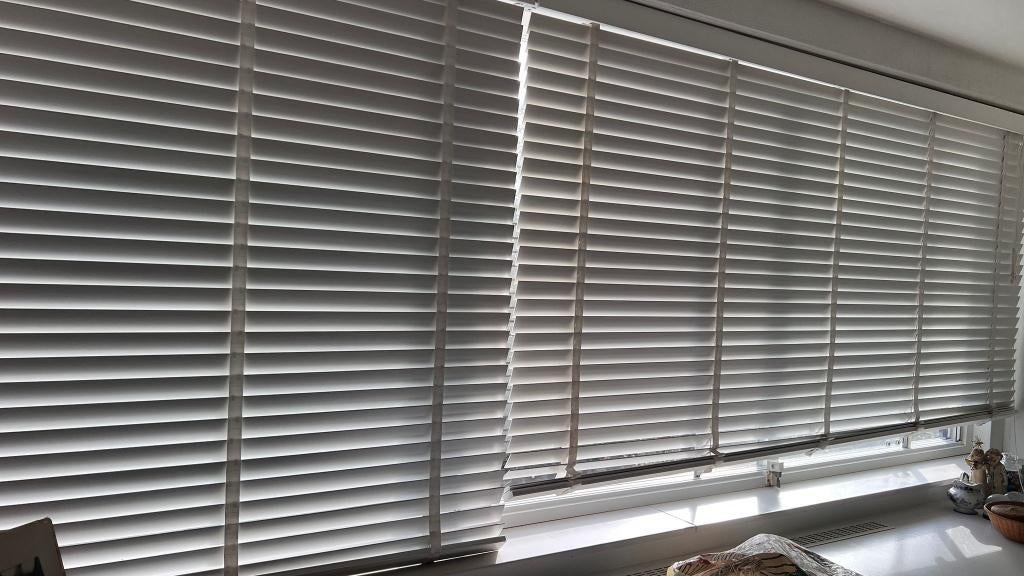Jaloezieen | Mat.: hout | Kleur: wit | B x H (120 x 130), Ophalen, Gebruikt, 100 tot 150 cm, Wit