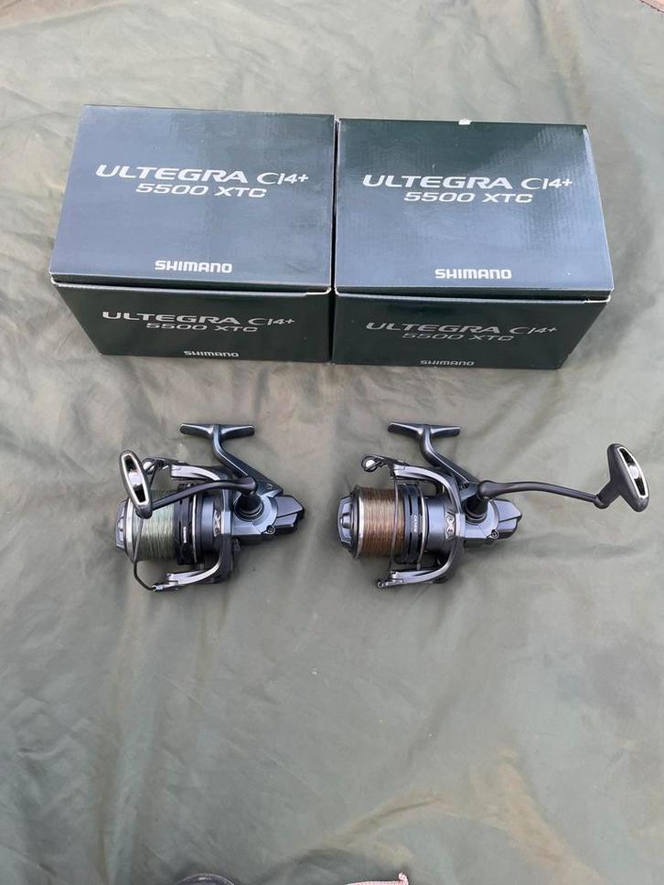 2x Shimano Ultegra 5500 Ci4+ XTC, Watersport en Boten, Hengelsport | Karpervissen, Zo goed als nieuw, Molen, Ophalen of Verzenden
