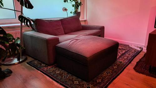 Grijze Ikea Kivik poef (Gunnared middengrijs), Huis en Inrichting, Banken | Bankstellen, Gebruikt, Rechte bank, Tweepersoons, 150 tot 200 cm
