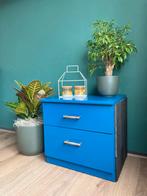 Blauw Ladekastje - Opgeknapt, Huis en Inrichting, Ophalen, 50 tot 100 cm, Zo goed als nieuw, Minder dan 100 cm