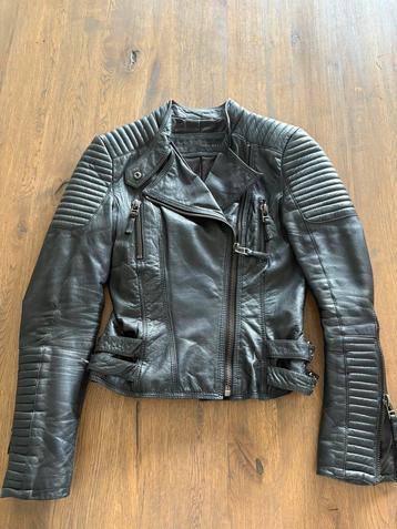 Zwart leren biker mt 34 Zara beschikbaar voor biedingen
