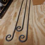 Set van 3 stuks antraciet gordijn roedes., Ophalen, Zo goed als nieuw, Palen