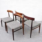 Vintage Rosewood dining chairs, Huis en Inrichting, Blauw, Vintage, Zo goed als nieuw, Vier