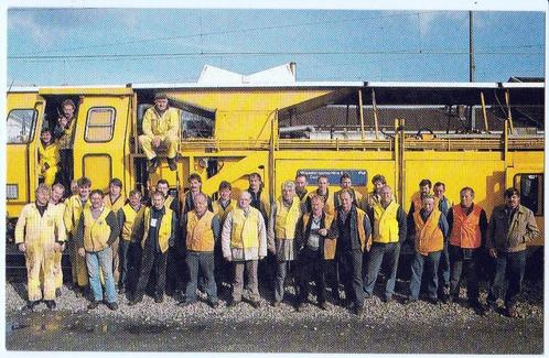 Boxtel Sectie wegonderhoud N.S. personeel 1986., Verzamelen, Ansichtkaarten | Nederland, Ongelopen, Noord-Brabant, 1960 tot 1980