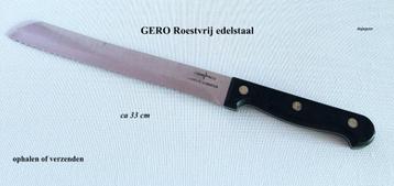 Gero Nieuw Logo Gekarteld Mes edelstaal roestvrij 33 cm  beschikbaar voor biedingen