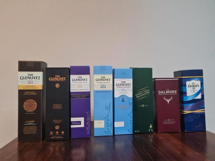 Diverse Whisky Verpakkingen / flessen, Verzamelen, Overige Verzamelen, Zo goed als nieuw, Ophalen