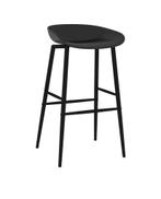 Barstoelen 2 st zwart, Huis en Inrichting, Barkrukken, Kunststof, Met voetsteun, Info@bargains-by-dj.nl, Nieuw