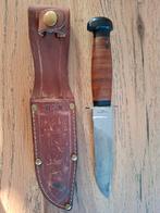 Boker USN gevechtsmes met lederen schede, Ophalen of Verzenden