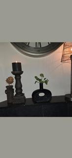 Trendy vaas en ook ev te gebruiken als kaarsenstandaard!, Minder dan 50 cm, Nieuw, Glas, Zwart