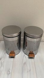 Pedaalemmer 2 stuks, Huis en Inrichting, Woonaccessoires | Prullenbakken, Gebruikt, Met pedaal, Ophalen of Verzenden, Minder dan 10 liter