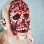 Demoon Met Bloed Masker Schedel Skull Horror Halloween Eng, Verzenden, Nieuw, Feestartikel, Halloween of Griezel