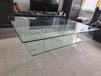 Glazen salontafel Montel, modern design, Ophalen, Gebruikt, 100 tot 150 cm, 50 tot 100 cm