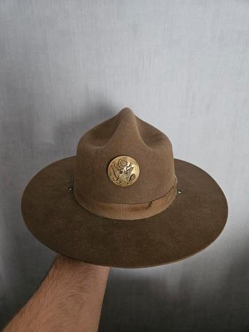 WW1 US officers Hat, Hergebruikt in WW2 beschikbaar voor biedingen