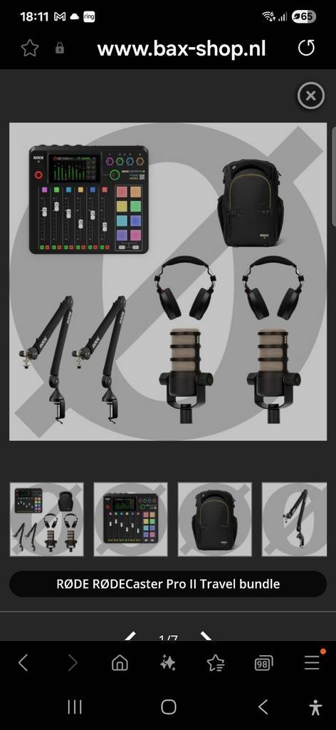 Rodecaster Pro II Travel Bundle - Nieuw in doos!, Muziek en Instrumenten, Mengpanelen, Nieuw, 5 tot 10 kanalen, Microfooningang