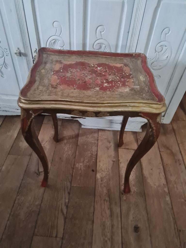 Vintage Florentijns bijzettafeltje, Ophalen of Verzenden