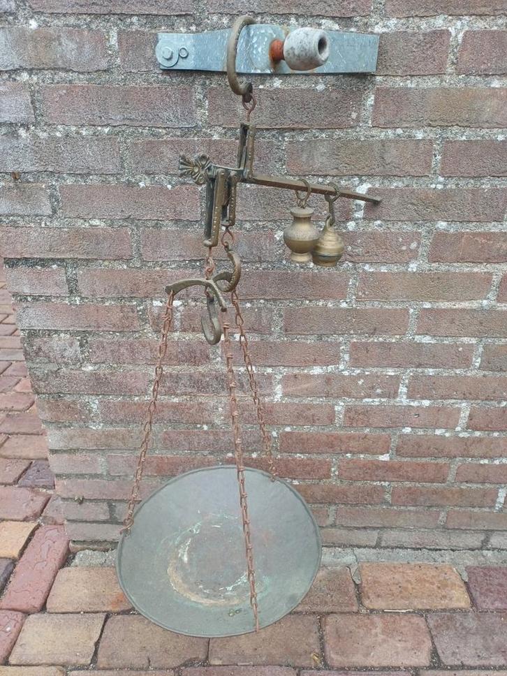 Oude Koperen Weegschaal, Antiek en Kunst, Antiek | Gereedschap en Instrumenten, Ophalen of Verzenden
