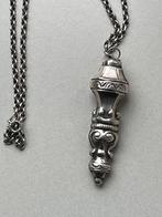 Zilveren Jasseron collier met breidop, Verzenden, Gebruikt, Zilver, Overige materialen