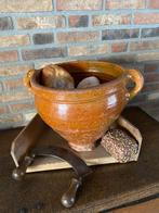 Brocante oude Franse confit pot, groot model, Ophalen