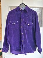 Vintage lapagayo Shirt  Paars Velours Maat M, Kleding | Heren, Overhemden, Ophalen of Verzenden, Zo goed als nieuw, Paars, Lapagayo