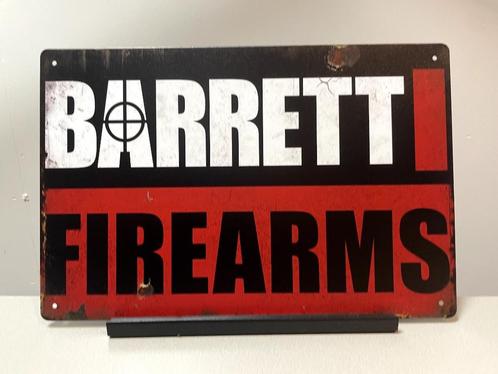 Barrett Firearms metalen reclamebord (Old Look), Verzamelen, Merken en Reclamevoorwerpen, Nieuw, Reclamebord, Ophalen of Verzenden