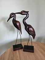 2 BROCANTE HOUTEN VOGELS, Antiek en Kunst, Kunst | Beelden en Houtsnijwerken, Ophalen of Verzenden