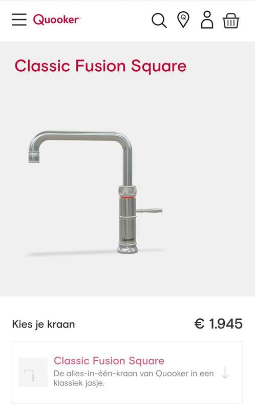 Quooker Fushion Combi E, Huis en Inrichting, Keuken | Keukenelementen, Nieuw, Minder dan 100 cm, 25 tot 50 cm, Ophalen