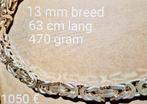 Koningsketting zilver 925 , 63 cm 13 x 13 mm 470 gr, Ophalen, Zo goed als nieuw, Zilver, Zilver
