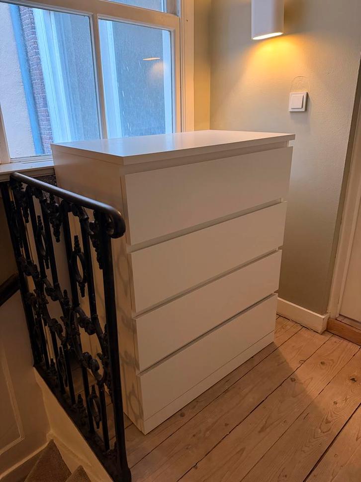 IKEA MALM Ladekast - Wit - 80x100 cm, Huis en Inrichting, Kasten | Dressoirs, Zo goed als nieuw, 50 tot 100 cm, 25 tot 50 cm, Met lade(s)