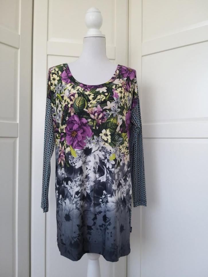 DIDI nieuwe floral print tuniek, maat S (valt als XL), Kleding | Dames, Blouses en Tunieken, Nieuw, Maat 36 (S), Blauw, Ophalen of Verzenden