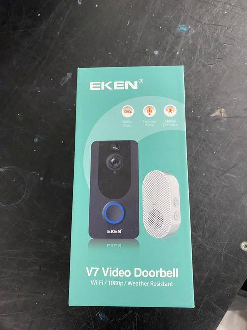 Eken videodeurbel, Huis en Inrichting, Deurbellen, Zo goed als nieuw, Draadloos, Ingebouwde camera, Compatibel met smartphone