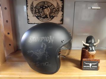 Scorpion belfast pique helm maat M motor scooter helm zwart