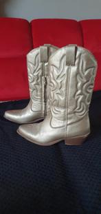 Gouden Laarzen / Cowboylaarzen - Maat 39, Overige kleuren, Lage of Enkellaarzen, Ophalen of Verzenden, Zo goed als nieuw