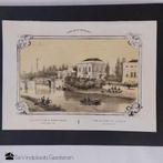 Antieke koffieprenten (2) Mariabrug Utrecht, Antiek en Kunst, Kunst | Litho's en Zeefdrukken, Ophalen of Verzenden